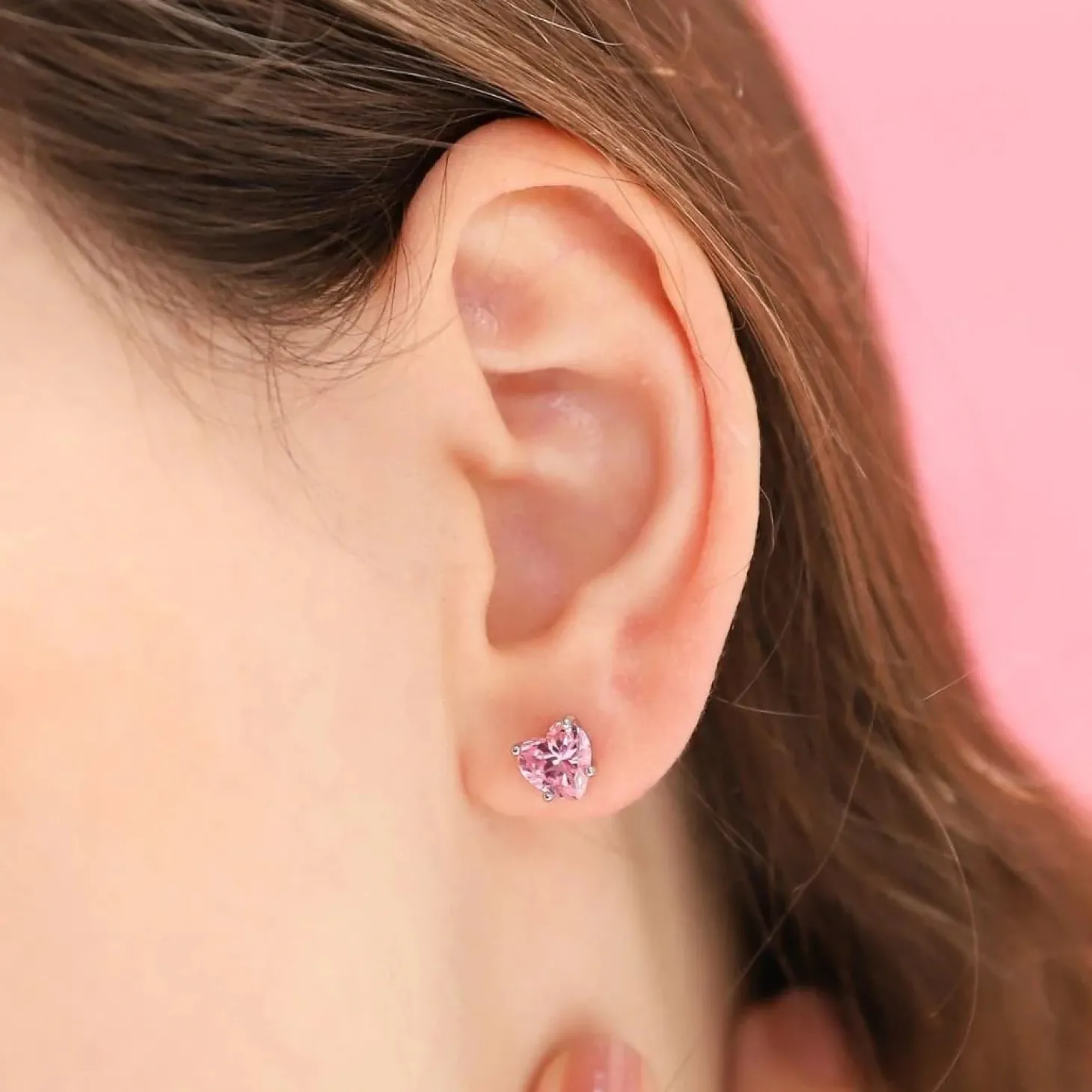 Glass Heart Studs