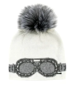 Goggles Hat with Fox Pompom