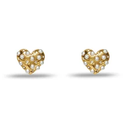 Gold Celestial Heart Studs