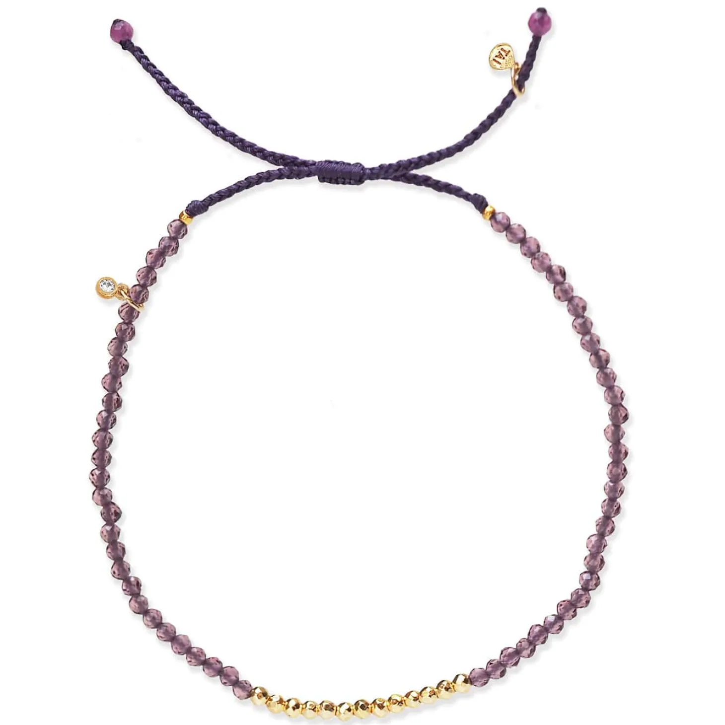 Gold Line Stone Beaded Bracelet