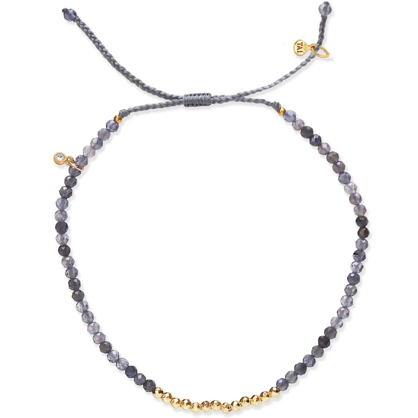 Gold Line Stone Beaded Bracelet