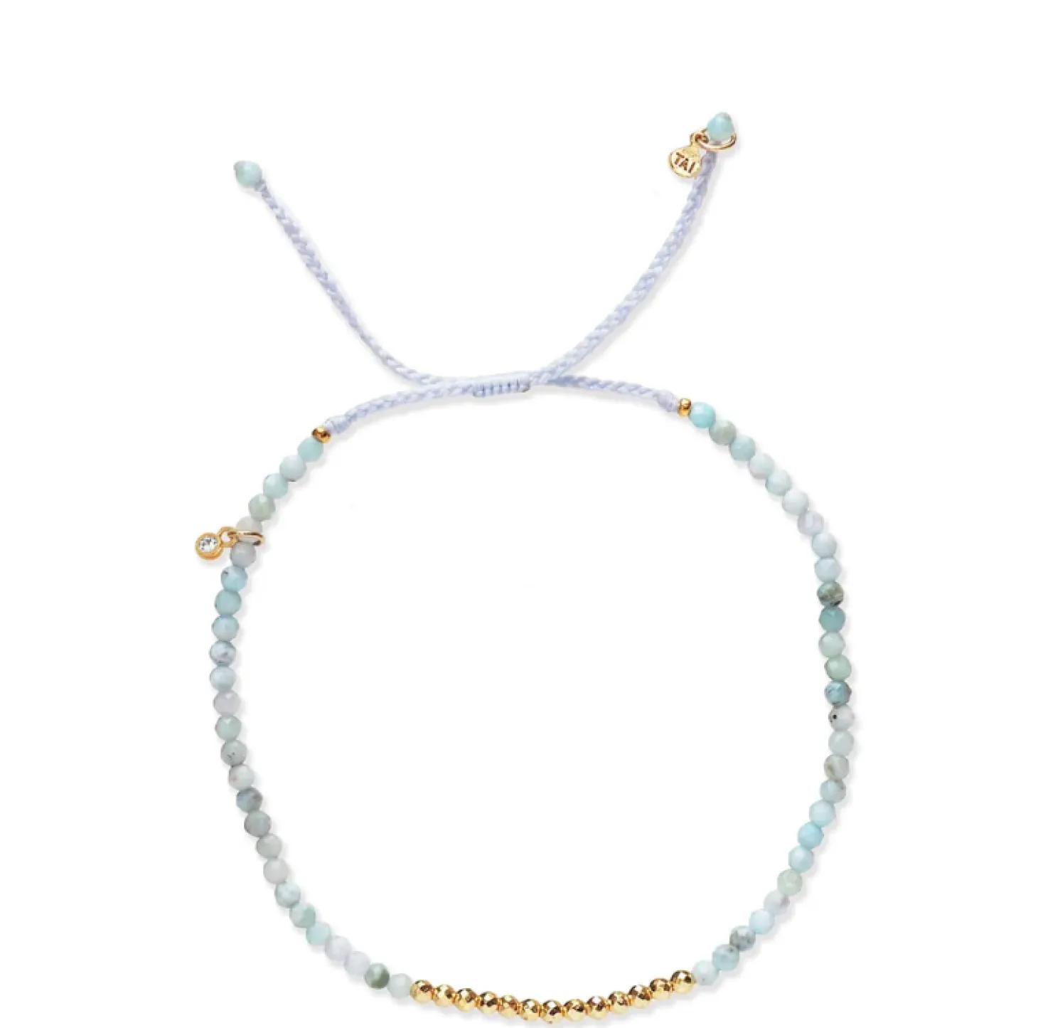 Gold Line Stone Beaded Bracelet