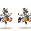 Harvest Multi Crystal Lily Earrings