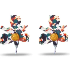 Harvest Multi Crystal Lily Earrings