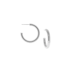 1/4" Hollow Post Hoop ~ Silver