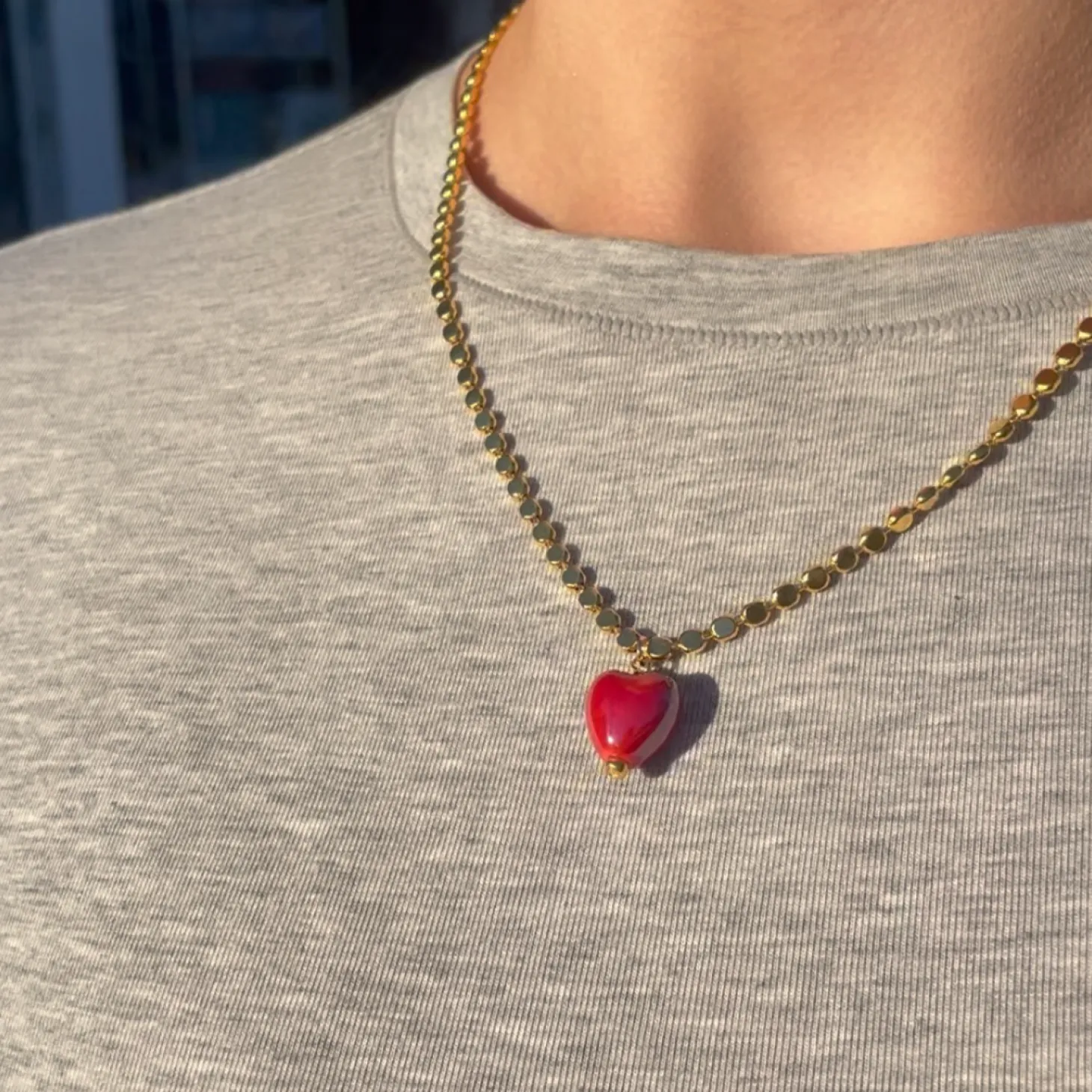 Italian Heart Charm Necklace