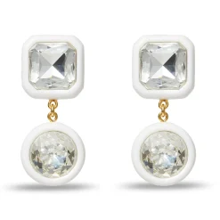 Ivory Gem Drop Earrings