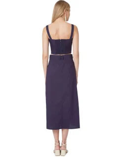 Jazlyn Skirt ~ Navy Poplin