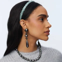 Jessie Silk Headband ~ French Blue
