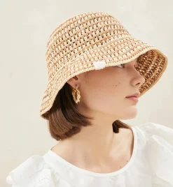 Jocelyn Bucket Hat ~ Brown/Natural