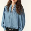 Kuka Long Sleeve Blouse ~ Light Used Blue