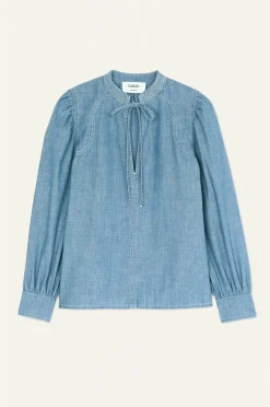 Kuka Long Sleeve Blouse ~ Light Used Blue