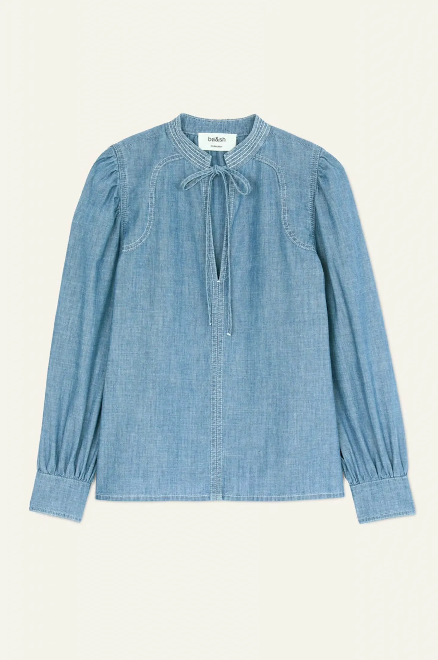Kuka Long Sleeve Blouse ~ Light Used Blue