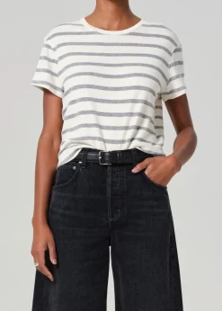 Kyle Tee ~ Campanula Stripe