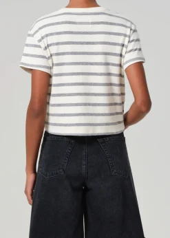 Kyle Tee ~ Campanula Stripe