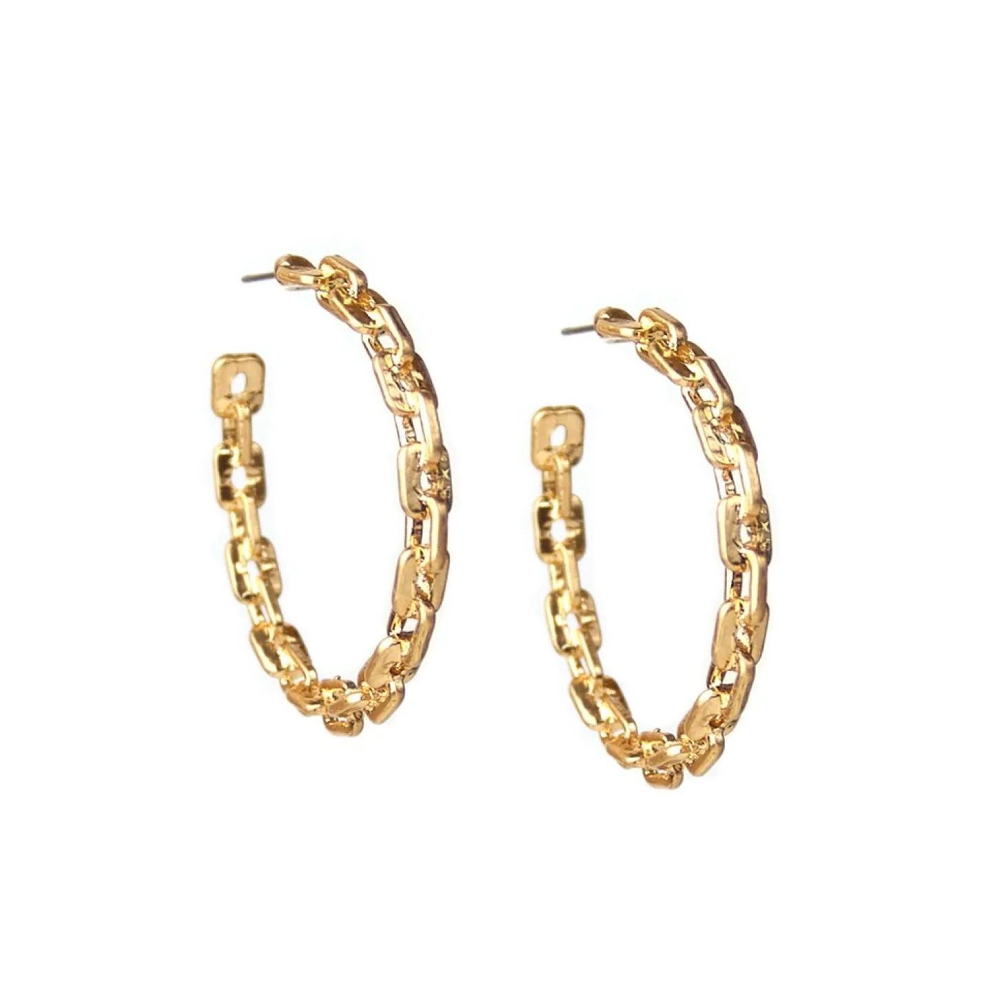 Large Link Hoop Earrings