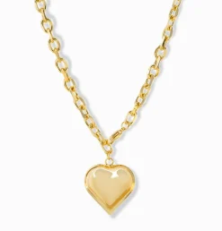 32" Large Puffy Heart Cable Chain Necklace