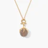 Lark Pendant Necklace ~ Grey Onyx