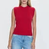 Leandra Sweater Vest ~ Ruby
