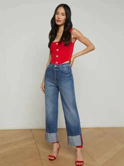 Leighton Cuffed Stovepipe Jean
