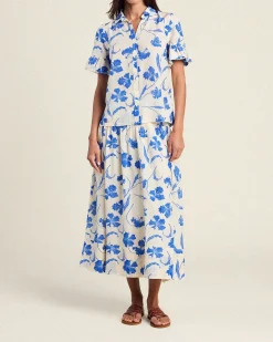Lena Blouse ~ Blue Iris