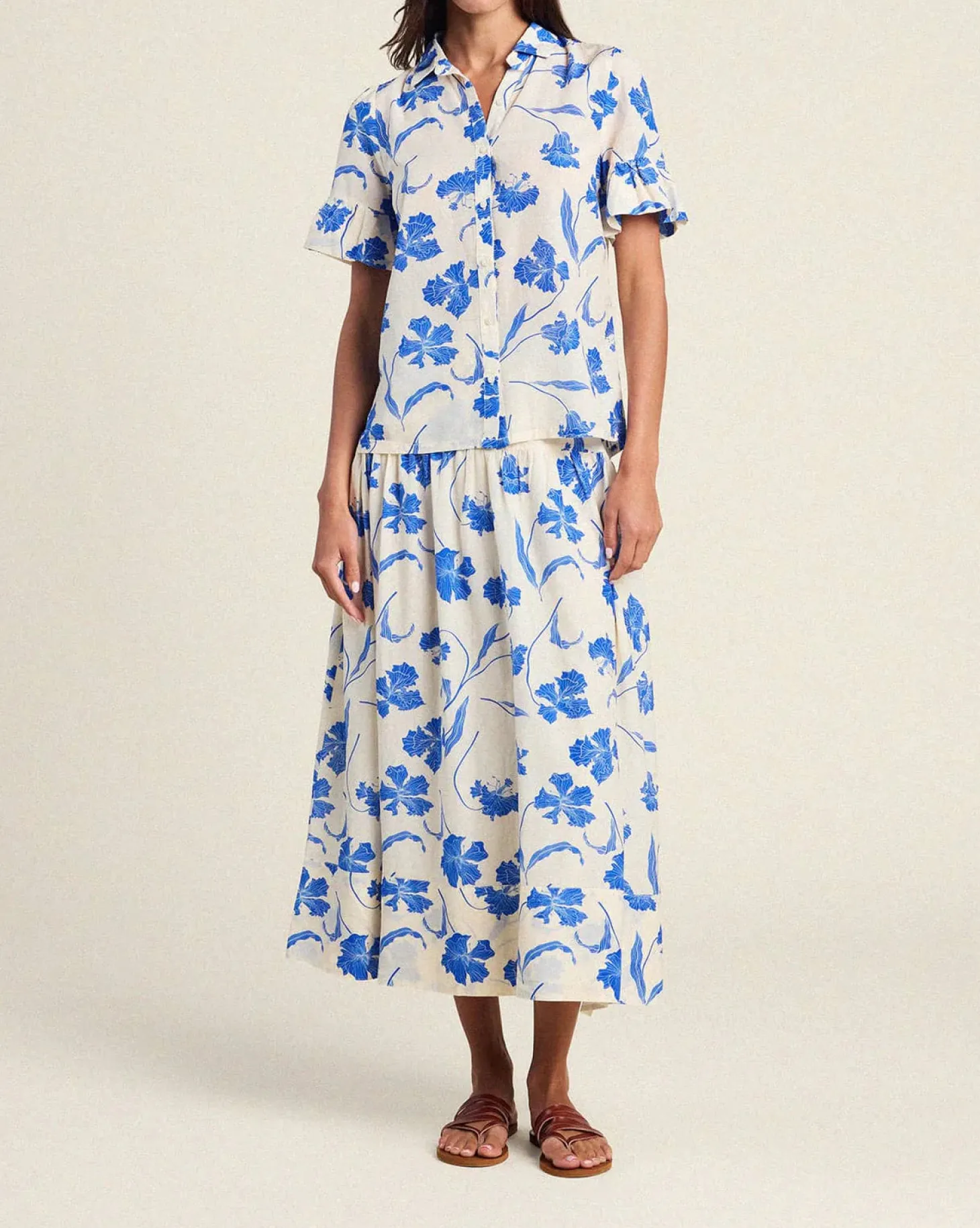 Lena Blouse ~ Blue Iris