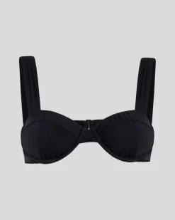 Lilo Ribbed Bikini Top ~ Blackout