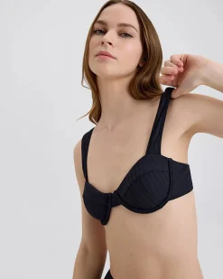 Lilo Ribbed Bikini Top ~ Blackout