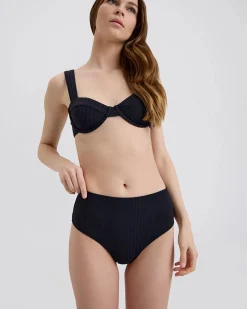 Lilo Ribbed Bikini Top ~ Blackout