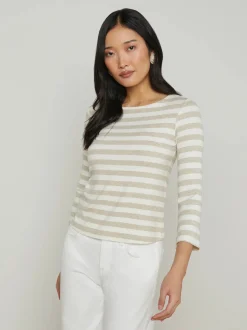 Lucille Striped Boatneck Top