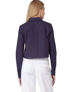 Madilyn Blouse ~ Navy Poplin