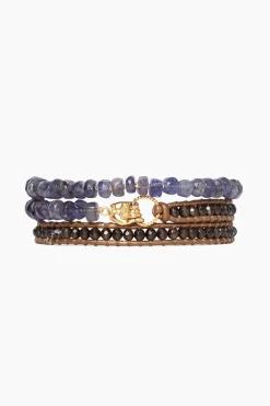 Mano Triple Wrap Bracelet Iolite Mix