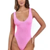 Marbella Classic Scoop Neck One Piece Swimsuit ~ Pink