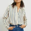 Maria Shirt ~ Ceramic Navy Stripe