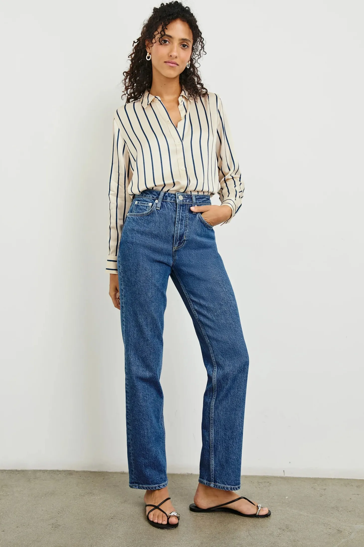 Maria Shirt ~ Ceramic Navy Stripe