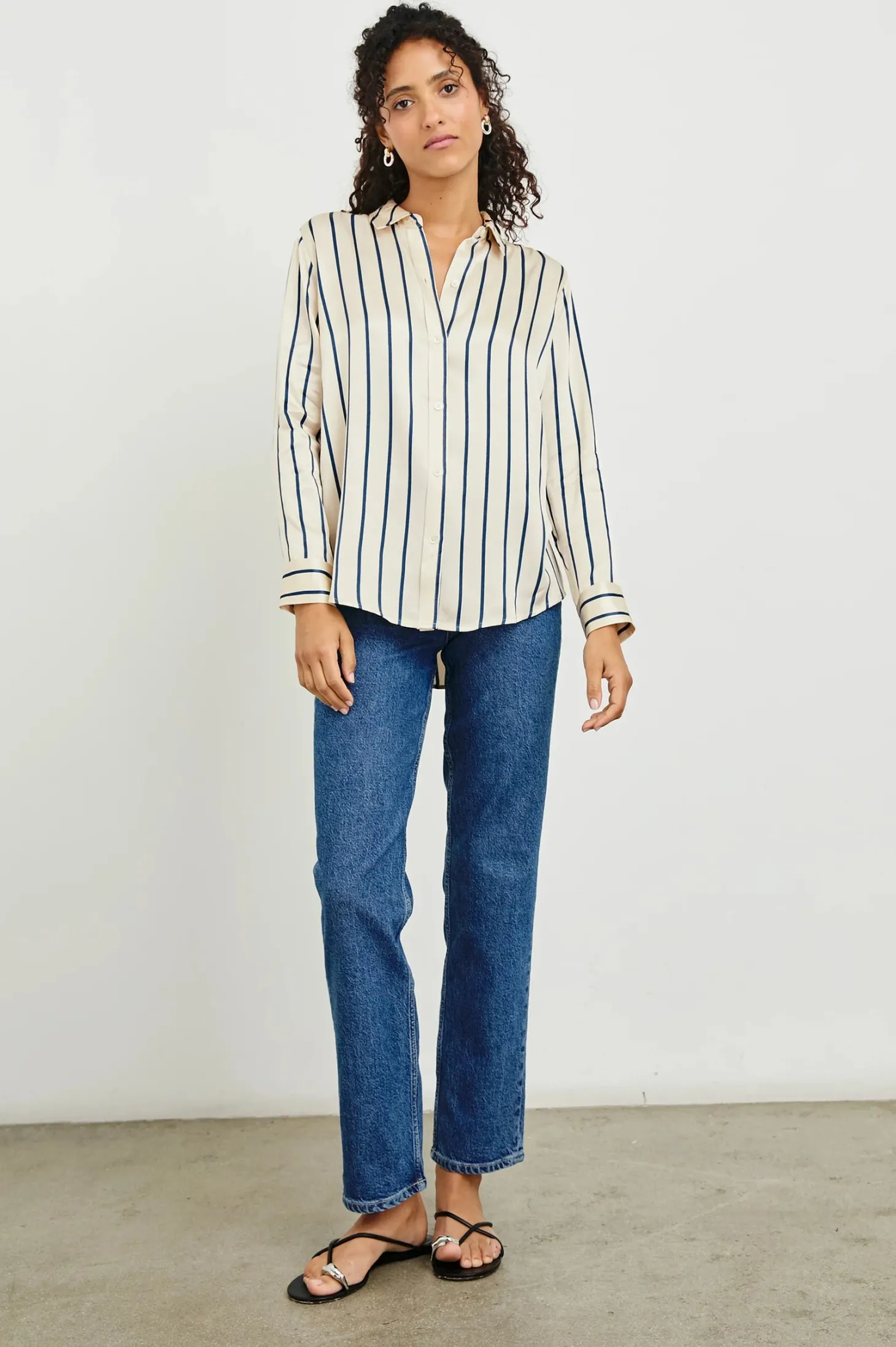 Maria Shirt ~ Ceramic Navy Stripe
