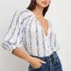 Mariah Top ~ Bluebell Stripe
