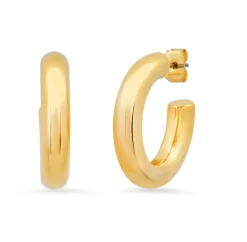 Medium Gold Tubular Hoops