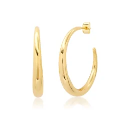 Medium Thin to Thick Gold Hoops