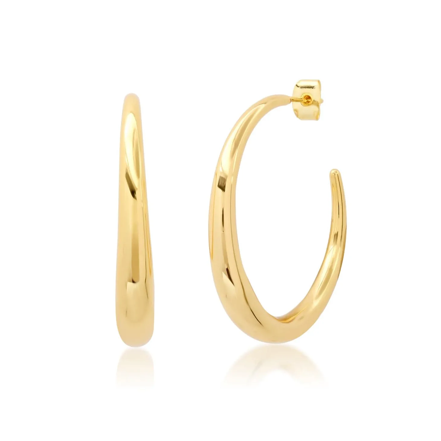 Medium Thin to Thick Gold Hoops
