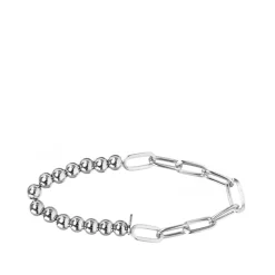 Metal Bead And Link Bracelet
