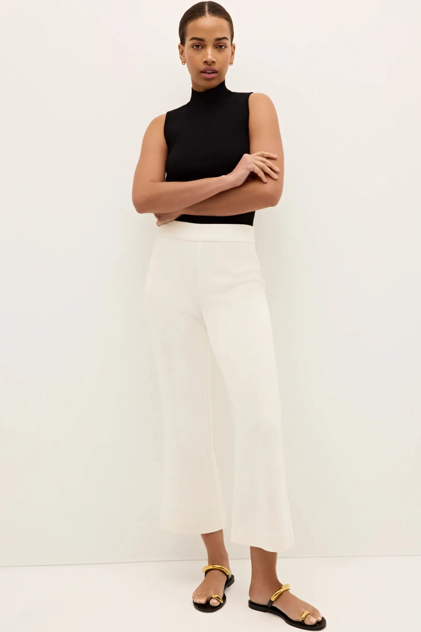 Mia Crop Pant~ Bone