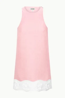 Mika Linen Dress ~ Faded Blush White