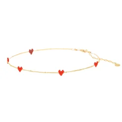 Mini Heartsy Necklace ~ Red