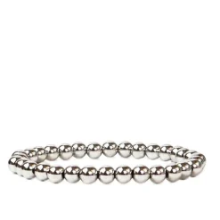 6 Mm Metal Beaded Stretch Bracelet