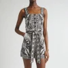 Monochrome Elegance Scarf ~ Off White Romper