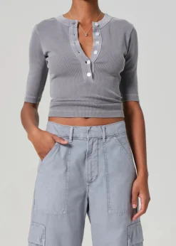 Nali Short Sleeve Henley ~ Balboa