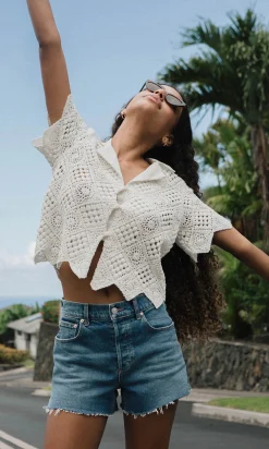 Nan Top ~ Diamond Crochet
