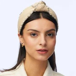 Natural Crystal Trim Knotted Headband