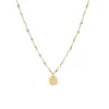 Natural Stone Necklace "LOVE" Charm ~ Labradorite